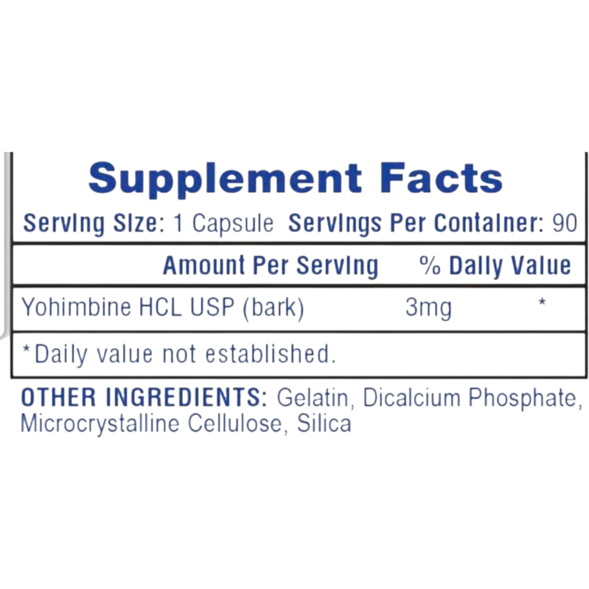 Yohimbina Hcl 90 Capsulas Hi-Tech