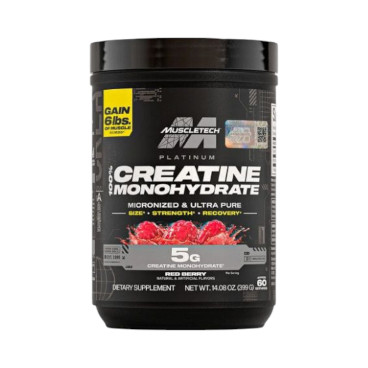 CREATINA MUSCLETECH PLATINUM 60 SERVICIOS CON SABOR