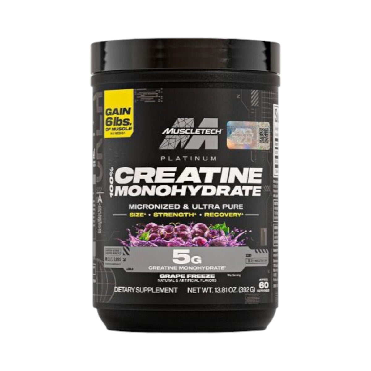 CREATINA MUSCLETECH PLATINUM 60 SERVICIOS CON SABOR