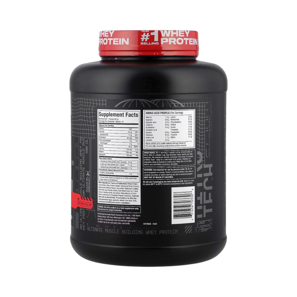 Proteína Nitro Tech Whey Protein 4 libras Muscletech