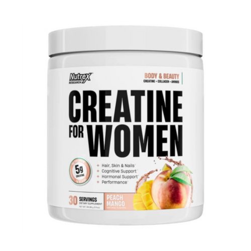 Suplemento Creatine for Women de Nutrex en Somos Landa, fórmula con colágeno y BCAAs para fuerza y belleza femenina.