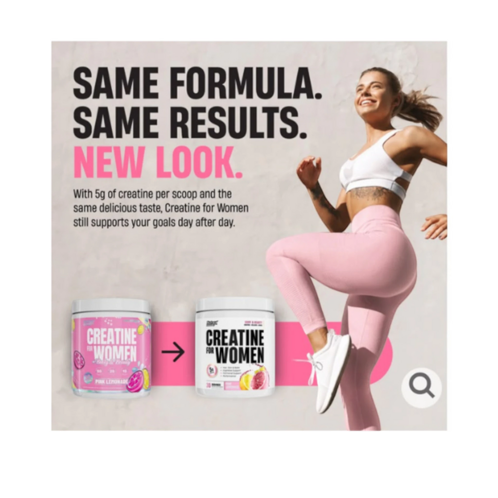 Suplemento Creatine for Women de Somos Landa con colágeno y BCAAs para tonificación muscular y salud de la piel.