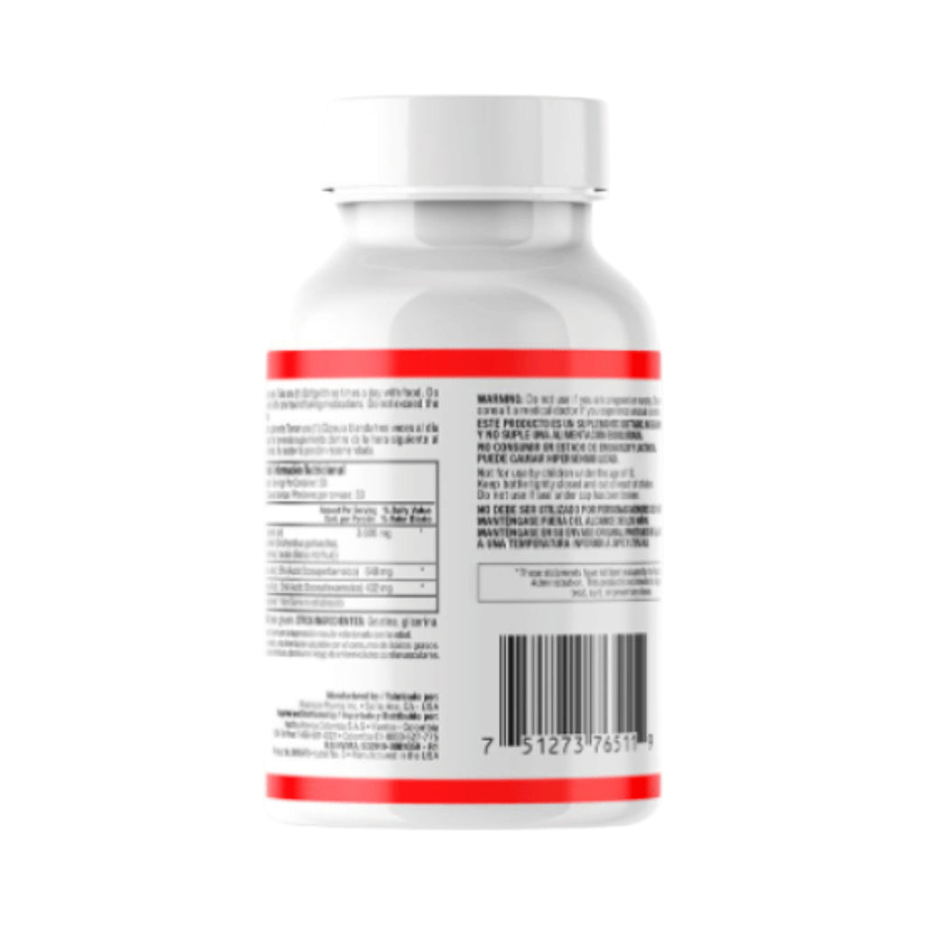 Envase de Somos Landa Fish Oil Omega 3 1200mg de Healthy America mostrando etiqueta con información nutricional