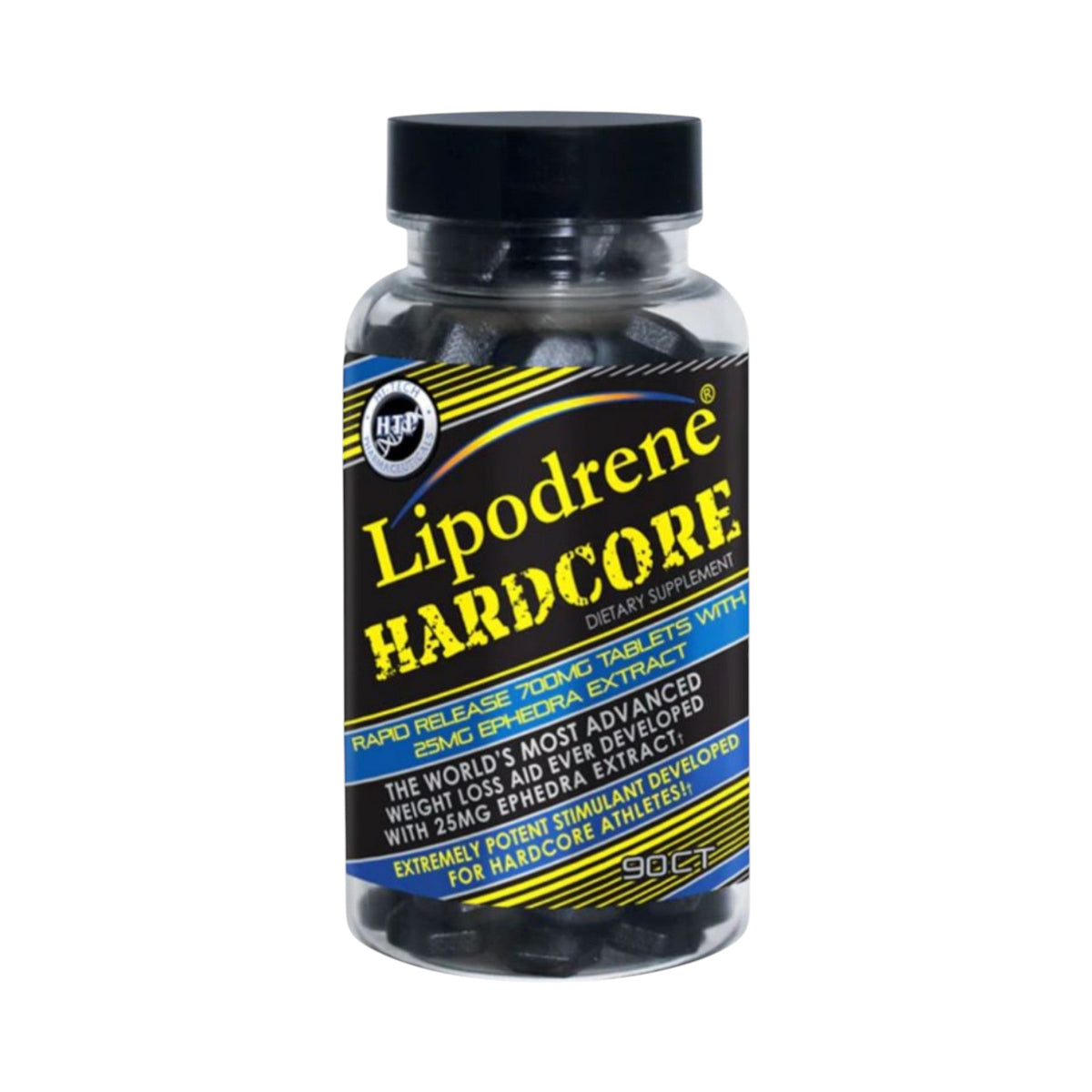 Frasco de 90 cápsulas Lipodrene Hardcore de Hi-Tech Pharmaceuticals, suplemento termogénico de Somos Landa