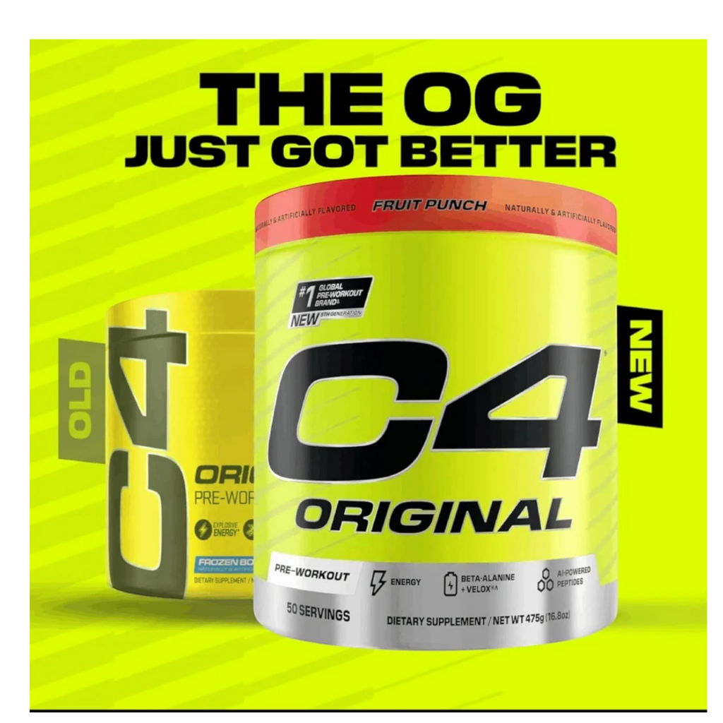 Suplemento pre-entreno Cellucor C4 Original de 50 servicios en envase amarillo brillante de Somos Landa